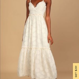 Lulus cream midi dress XS NWT